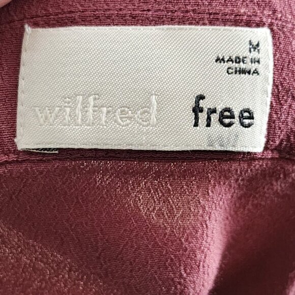 Wilfred Free Mauve Pink Button Front Shawna Camp Shirt - Picture 4 of 5